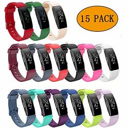 Fitbit Inspire Hr Sport Band Accessories Watchbands 12 Color Classic Replacement Tpu Watch Band With Stainless Buckle For Fitbit Inspire Hr Smartwatch Large 12 Pack Large