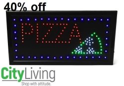LED Store Window Sign - Pizza