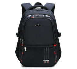 School Bags Orthopedic Waterproof Nylon Backpack - Red