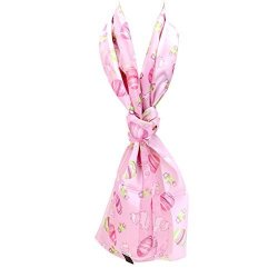 Rosemarie Collections Women's Satin Stripe Easter Pastel Fashion Scarf Pink