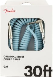 Fender Original Series 9M 1 4 Inch Jack To 1 4 Inch Angled Jack Coil Instrument Cable Daphne Blue