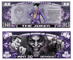 Joker Novelty Million Dollar Bill