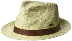 KANGOL Men's Waxed Braid Trilby Fedora Hat Natural XL