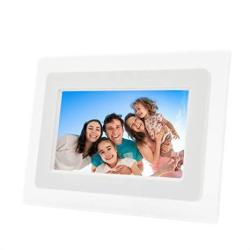 INCH 7 Tft Lcd Screen Digital Photos Display Frame With Calendar Support Tf Sd sdhc usb Flash Drives White - Support 32GB Sd Card-upgrade Version