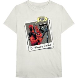 Marvel - Deadpool Birthday Selfie Unisex T-Shirt - Ecru Small