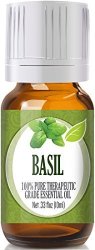 Basil 100% Pure Best Therapeutic Grade Essential Oil - 10ML