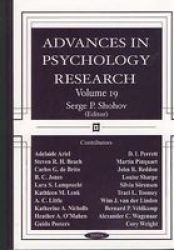Advances In Psychology Research V. 19 hardcover