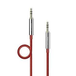 Anker 3.5MM Nylon Braided Auxiliary Audio Cable 4FT 1.2M Tangle-free Aux Cable For Headphones Ipods Iphones Ipads Home car Stereos And More Red