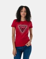 Guess Star Triangle Red T-Shirt - XL Red