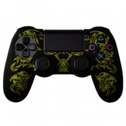 Ps4 Controller Silicon Skin Dragon Pattern Yellow