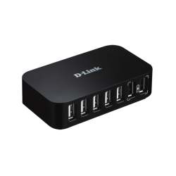 D-Link Hub 7-PORT USB2.0 - 7X USB 2.0 Ports - 1X Fast Charge USB Ports For High-power Mobile Device