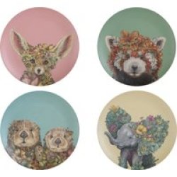 Maxwell & Williams Maxwell And Williams Wild Planet Bamboo Plates 20CM Set Of 4