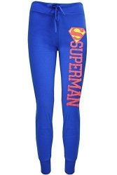 Oops Outlet Womens Ladies Batman Superman Jog Bottom Full Length Stretch Trouser M l Us 8 10 Superman Jog Bottom Blue