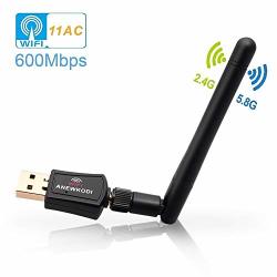 Anewkodi AC1750MBPS USB Wifi Adapter USB Wifi Adapter For PC Dual Band Wireless Adapter 2.4GHZ 5.8GHZ 1300MBPS 802.11AC B G N Wireless Adapter Support WIN10 8 7 VISTA XP 2000 Mac Os Renewed