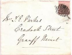 Cape Of Good Hope 1880 3 On 3d Used On Cover From Glenlynden To Graaf Reinet