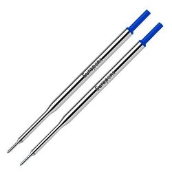 Papermate Compatible Ballpoint Pen Refills - Medium Blue - Twin Pack Blue