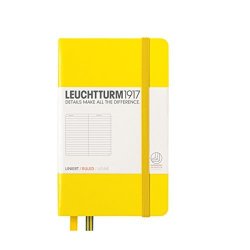 LEUCHTTURM1917 Classic Hardcover Ruled Pocket Notebook Lemon