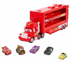 Disney Cars Toys And Pixar Cars Mack MINI Racers Hauler With 5 Miniature Metal Vehicles Lightning Mcqueens Transporter Birthday Gift For Kids Ages 4