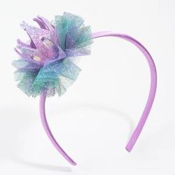 Girls Crown Alice Band With Glitter Tulle