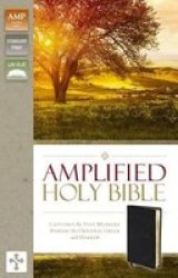 Amplified Holy Bible Bonded Leather Black Leather Fine Binding
