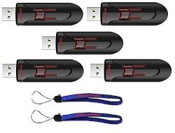 Sandisk 16GB Glide 3.0 CZ600 5 Pack 16GB USB Flash Drive Flash Drive Jump Drive Pen Drive High Performance - With 2 Everything But Stromboli Tm Lanyard