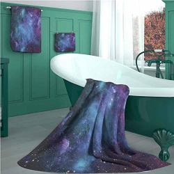 Outer Space Bath Towel Set Galaxy Stars In Space Celestial Astronomic Planets In The Universe Milky Way Bath Hand Washcloth - Super Soft &