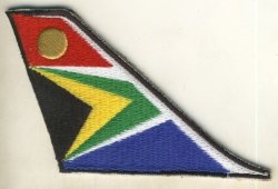 Saa Boeing 747 Current Livery Tail Cloth Patch Spa6
