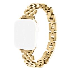 Weave Stainless Steel Link Band For Apple Watch - 42 44 45 49MM - Gold