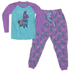 Fortnite- Loot Llama-teen Pyjamas- Aqua purple 15-16