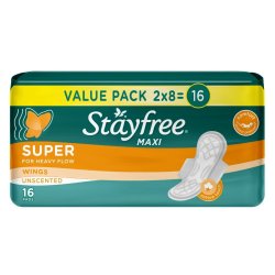 Pads Maxi Thick Super Unscented 16 Pack