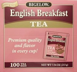 Bigelow English Breakfast Tea 100 Tea Bag Box