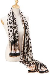 Premium Women Extreme Soft Scarf Wrap Shawl For Any Season Rich Pattern Choice Leopard - Grey
