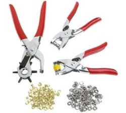 Craft Revolving Leather Hole Punch Plier Grommet Kit With Snaps & Eyelets