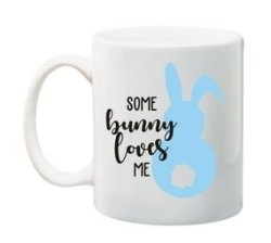Some Bunny Loves Me Mug Blue