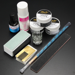 Acrylic Powder Primer Brush Pen Dish Forms Buffer File Nail Art Set