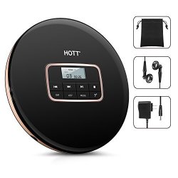Portable Cd Player Hott Personal Compact Disc Player With Headphones And Power Adapter Compact Walkman With Electronic Skip Protection Anti-shock Function
