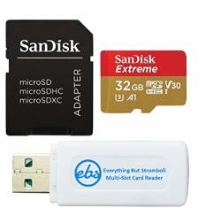 Sandisk 32GB Sdhc Micro Extreme Memory Card And Sd Adapter Bundle Works With Samsung Galaxy S10 S10+ S10E Phone Class 10 A1 SDSQXAF-032G-GN6MA Plus