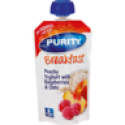 Purity Peachy Yoghurt With Raspberries & Oats Breakfast Puree 6 Months+ 110ML