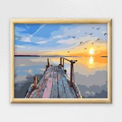 Adult Paint By Numbers With Frame - Blissful Pier