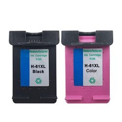 Yatunink Compatible Ink Cartridge Replacement For Hp Hp 61 Black Color Ink Cartridge 2 Pack Black Tri Color 2-PACK