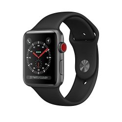 Apple Watch Series 3 42mm in Space Gray & Black Sport Band