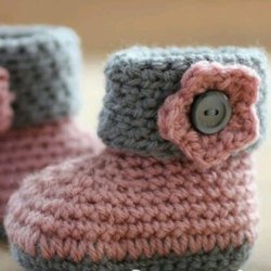 Crochet Cuffed Booties