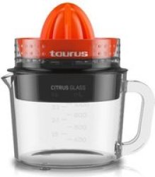 Taurus - Glass Citrus Juicer - Orange - 25W 1 Litre