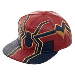 Bioworld Movie Spiderman Snapback Hat Avengers Suit Up Faux Leather Hat Infinity War