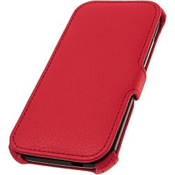 Igadgitz Red Pu Leather Case For Htc One MINI 2 2014 Htc One Remix M8 MINI With Viewing Stand + Screen Protector