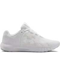 Men's Ua Micro G Pursuit Bp Running Shoes - White 11.5