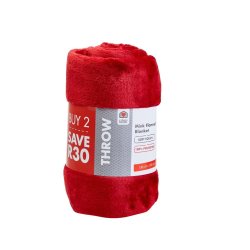 Always 130X150CM Mink Flannel Blanket Red
