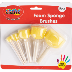 Jolly Kids Foam Sponge Brush - 5pcs