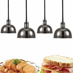 Food Aprilhp Heat Lamp Commercial With Bulb Electric Buffet Warmer Telescopic Kitchen Light Insulation Lamp 250W-290MM Adjustable Length 75-165CM 4-PACK