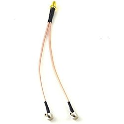 Sma Female To Y Type 2 X TS9 Male Connector Splitter Combiner Cable Pigtail RG316 0.5FT Ships From Usa
